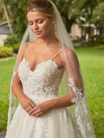 Christina Wu Brides 15795  A-Line Lace Wedding Dress with V-Neckline #5 frontface vertical cropped thumbnail