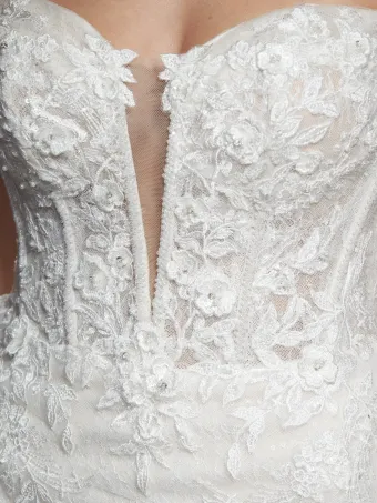 Christina Wu Brides 15825  Mermaid Wedding Dress with Plunging Neckline #3 frontface vertical cropped thumbnail