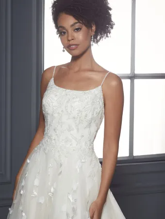 Christina Wu Brides 15828  Ballgown Wedding Dress with Floral Appliques #5 frontface vertical cropped thumbnail