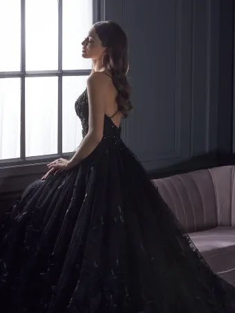 Christina Wu Brides 15828  Ballgown Wedding Dress with Floral Appliques #6 backface vertical cropped thumbnail