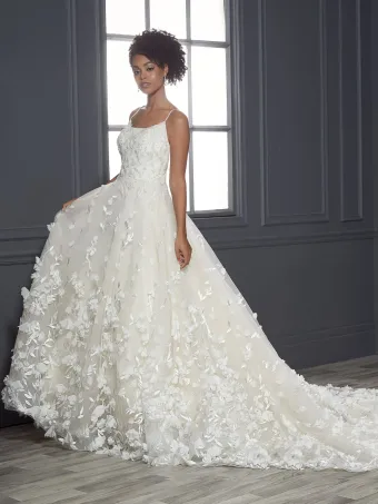 Christina Wu Brides 15828  Ballgown Wedding Dress with Floral Appliques #0 default frontface vertical thumbnail