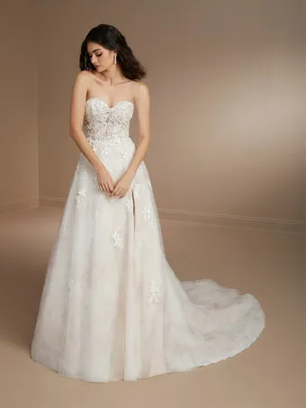 Christina Wu Brides 15850P  A-line Sweetheart Wedding Dress with Appliques and Slit #0 default frontface vertical thumbnail