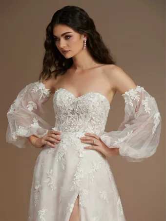 Christina Wu Brides 15850P  A-line Sweetheart Wedding Dress with Appliques and Slit #4 frontface vertical cropped thumbnail