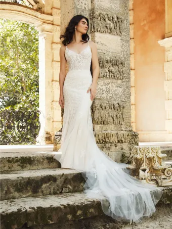 Christina Wu Brides 15851  Elegant Fit-and-Flare Wedding Dress with Lace Appliques #0 default frontface vertical thumbnail