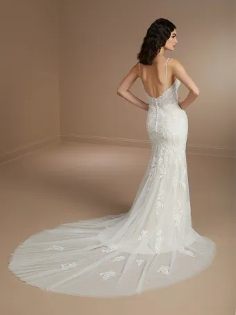 Christina Wu Brides 15851  Elegant Fit-and-Flare Wedding Dress with Lace Appliques #2 default backface vertical thumbnail