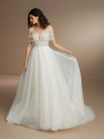 Christina Wu Brides 15856  A-line Wedding Dress with Plunging Neckline #1 frontface vertical thumbnail