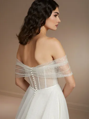 Christina Wu Brides 15856  A-line Wedding Dress with Plunging Neckline #4 backface vertical cropped thumbnail