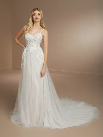 Christina Wu Brides 15858  Lace Applique A-line Wedding Dress with Sweetheart Neckline #0 default frontface vertical thumbnail
