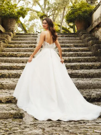 Christina Wu Brides 15860  Sweetheart A-line Wedding Dress with Shimmer #2 backface vertical thumbnail