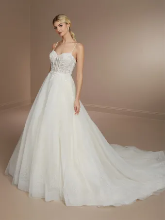 Christina Wu Brides 15860  Sweetheart A-line Wedding Dress with Shimmer #0 default frontface vertical thumbnail