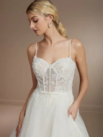 Christina Wu Brides 15860  Sweetheart A-line Wedding Dress with Shimmer #3 frontface vertical cropped thumbnail