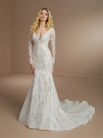 Christina Wu Brides 15861  Elegant Trumpet Wedding Dress with Long Sleeves #0 default frontface vertical thumbnail