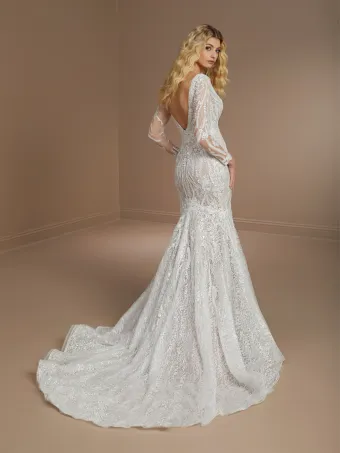 Christina Wu Brides 15861  Elegant Trumpet Wedding Dress with Long Sleeves #1 default backface vertical thumbnail