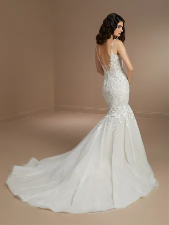 Christina Wu Brides 15863  Trumpet Wedding Dress with Plunging V-neck #2 default backface vertical thumbnail