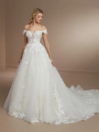 Christina Wu Brides 15864  A-Line Off-Shoulder Lace Wedding Dress Gown #0 default frontface vertical thumbnail