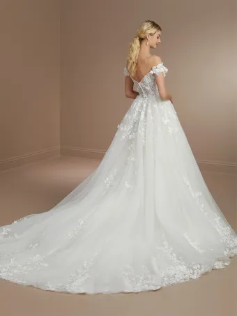Christina Wu Brides 15864  A-Line Off-Shoulder Lace Wedding Dress Gown #2 backface vertical thumbnail