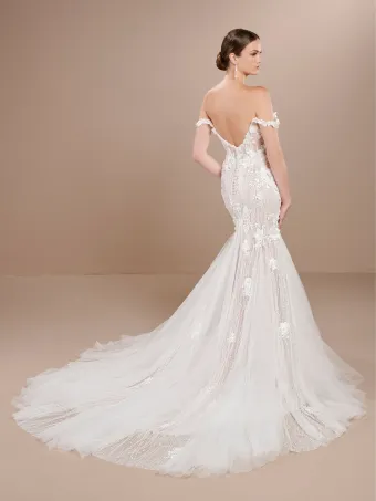 Christina Wu Brides 15865  Mermaid Wedding Dress with Floral Appliques #1 default backface vertical thumbnail