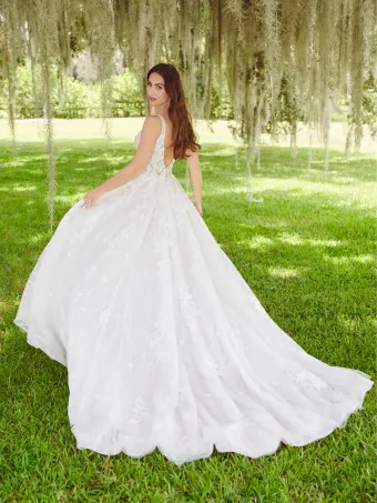 Christina Wu Brides 15866  A-line V-neck Wedding Dress with Lace Appliques #1 default backface vertical thumbnail