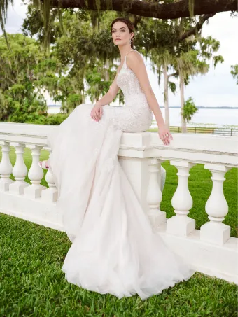 Christina Wu Brides 15867  Mermaid Scoop Neck Wedding Dress #1 frontface vertical thumbnail