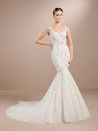 Christina Wu Brides 15867  Mermaid Scoop Neck Wedding Dress #0 default frontface vertical thumbnail