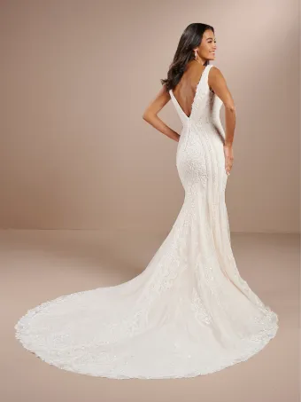 Christina Wu Brides 15869  Elegant Trumpet Wedding Dress with Lace Appliques #2 default backface vertical thumbnail