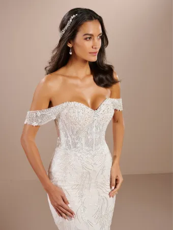 Christina Wu Brides 15876  Mermaid Wedding Dress Off Shoulder #2 frontface vertical cropped thumbnail