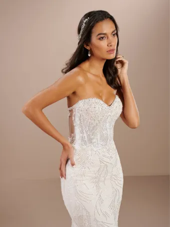 Christina Wu Brides 15876  Mermaid Wedding Dress Off Shoulder #3 frontface vertical cropped thumbnail