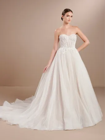 Christina Wu Brides 15877  Strapless A-Line Wedding Dress #0 default frontface vertical thumbnail