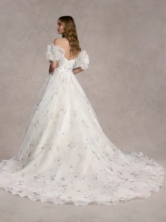 Adrianna Papell Platinum 31255P  Elegant Off-Shoulder Ballgown Wedding Dress #1 default backface vertical thumbnail