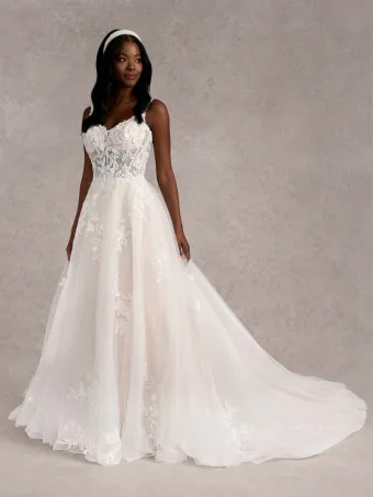 Adrianna Papell Platinum 31261  A-line Sweetheart Lace Wedding Dress with Appliques #0 default frontface vertical thumbnail