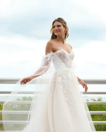 Adrianna Papell Platinum 31277  A-line Sweetheart Lace Wedding Dress #6 frontface vertical cropped thumbnail