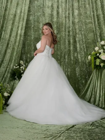 Adrianna Papell Platinum 31356W  Ballgown Wedding Dress with Cape - Bridal Gown #2 default backface vertical thumbnail