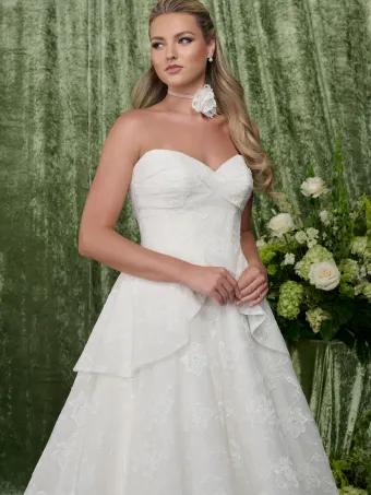 Adrianna Papell Platinum 31358  Sweetheart A-Line Wedding Dress #2 frontface vertical cropped thumbnail