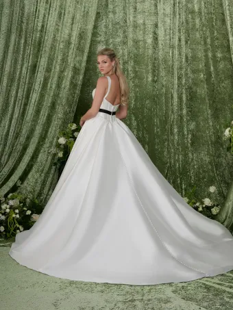 Adrianna Papell Platinum 31363  A-Line Sweetheart Wedding Dress with Train #1 default backface vertical thumbnail