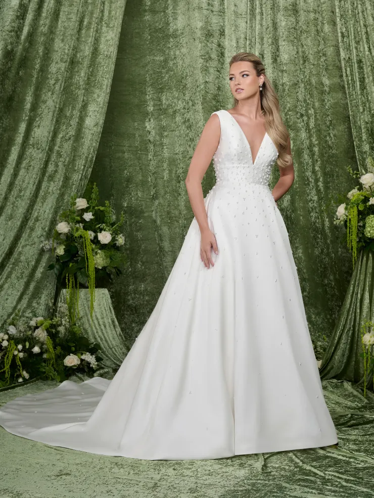 adrianna papell wedding dresses Flutter Sleeve Dress by 40385 2 piece all over dense lace corset Adrianna Papell Platinum Bridal 31161