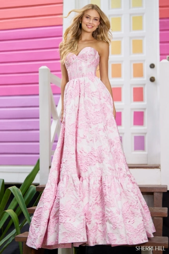 Sherri Hill 56055 $1 Pink frontface vertical thumbnail