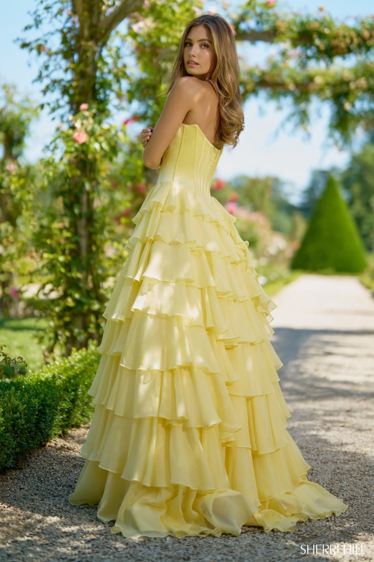Sherri Hill Style #56911 #3 default Yellow backface vertical picture