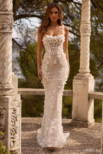 Sherri Hill 57072 $0 default Ivory/Nude frontface vertical thumbnail