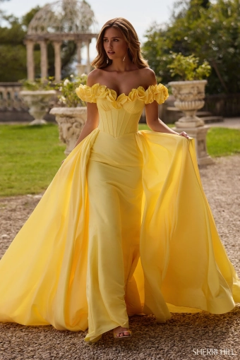 Sherri Hill 57200 $1 Yellow frontface vertical thumbnail