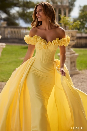 Sherri Hill 57200 $3 Yellow frontface vertical cropped thumbnail