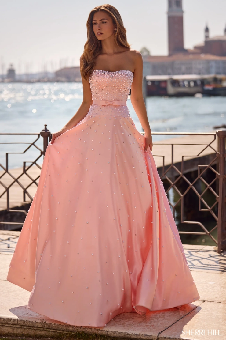 Sherri Hill 57235 #0 default Blush frontface vertical picture