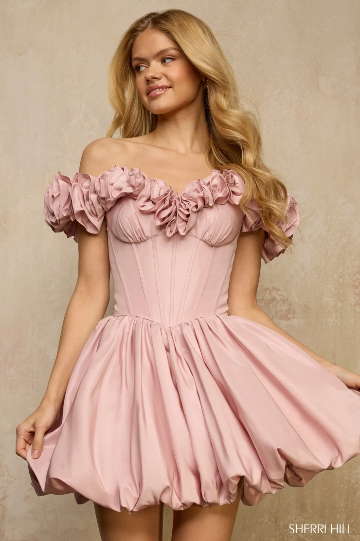 Sherri Hill 57394 #1 Blush frontface vertical cropped picture
