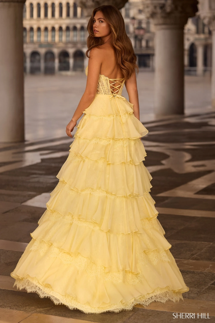 Sherri Hill 57479 #3 default Yellow backface vertical picture