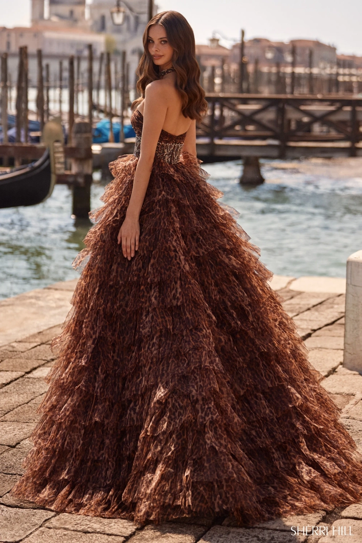 Sherri Hill 57510 #3 default cheetah print backface vertical picture