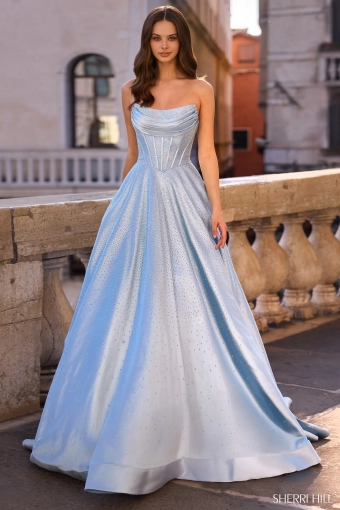 Sherri Hill 57520 $0 default Light Blue frontface vertical thumbnail