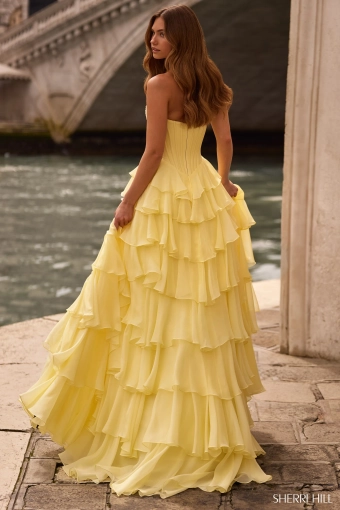 Sherri Hill 57541 $2 default Yellow backface vertical thumbnail