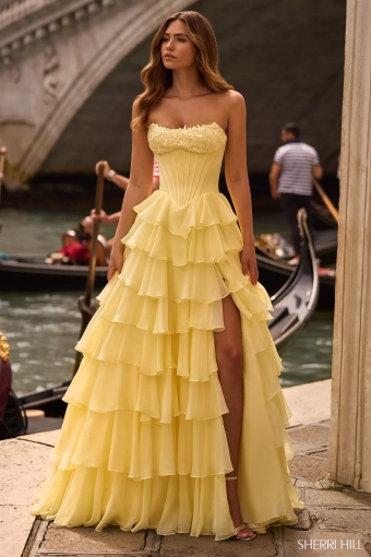 Sherri Hill 57541 $0 default Yellow frontface vertical thumbnail