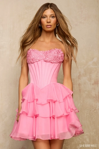 Sherri Hill 57573 $0 default Bright Pink frontface vertical cropped thumbnail