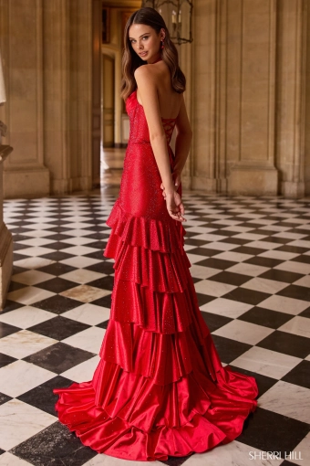 Sherri Hill 57618 $5 Red backface vertical thumbnail