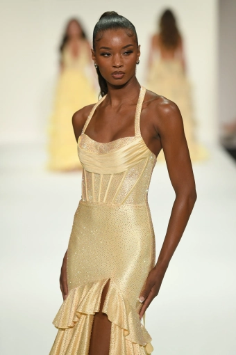 Sherri Hill 57618 $7 Yellow frontface vertical cropped thumbnail